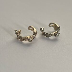 Floral Gold and Silver Ear cuffs